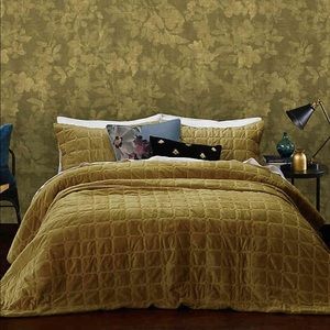 Velvet king/cal king comforter set